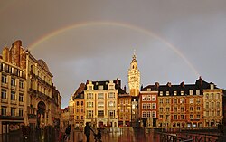 Arc en ciel sur la Grand Place de Lille