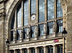 La façade de la Gare du Nord